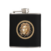 Luxury Medusa Gold Flask Heupfles (Voorkant)
