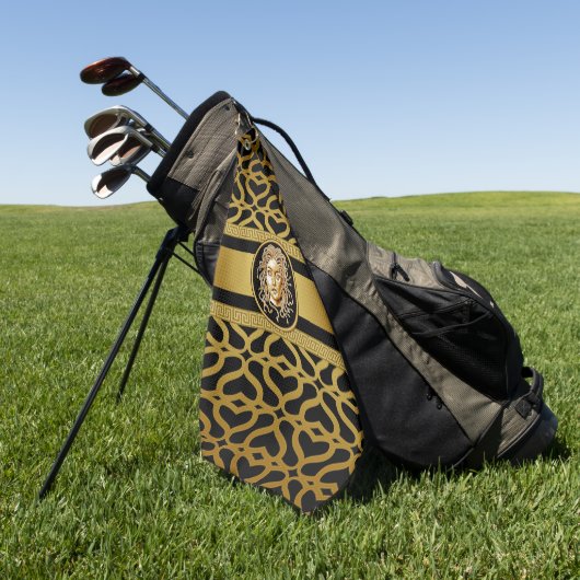 Luxury Medusa Gold Golf Towel Golfhanddoek (Groen)