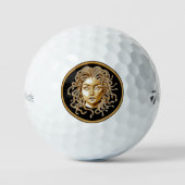 Luxury Medusa Medallion Gold Golfballen (Voorkant)