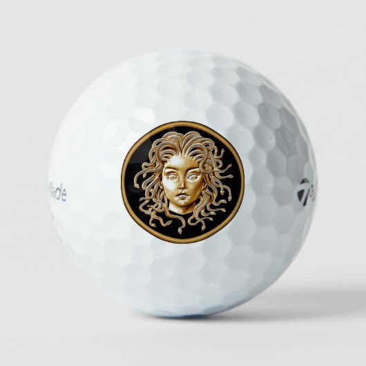 Luxury Medusa Medallion Gold Golfballen (Voorkant)