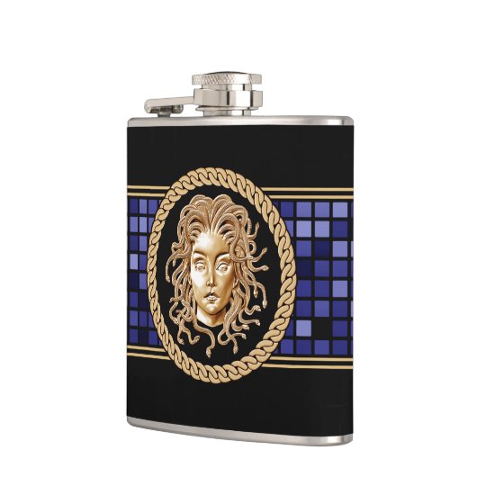 Luxury Medusa Silver Flask Heupfles (Links)