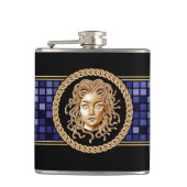 Luxury Medusa Silver Flask Heupfles (Voorkant)
