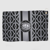 Luxury Medusa Silver Golf Towel Golfhanddoek (Horizontaal)
