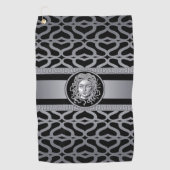 Luxury Medusa Silver Golf Towel Golfhanddoek (Voorkant)