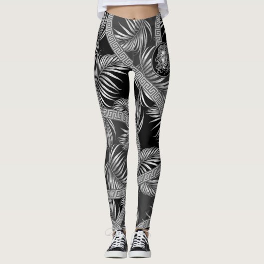 Luxury Medusa Silver Leggings (Voorkant)