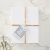 LUXURY MERRY CHRISTMAS CUSTOM XMAS TREE SILVER CADEAULABELS (Met Koord)