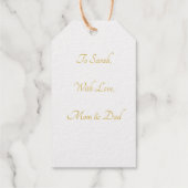 LUXURY MERRY CHRISTMAS CUSTOM XMAS TREE SILVER CADEAULABELS (Achterkant)