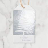 LUXURY MERRY CHRISTMAS CUSTOM XMAS TREE SILVER CADEAULABELS (Voorkant)
