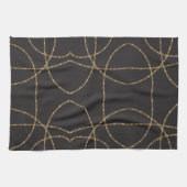 Luxury met zwarte en gouden Barbed Theedoek (Horizontaal)