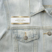 Luxury Metallic Gold And White: Your Unique Style Naamplaatje (In situ)