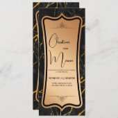 Luxury Metallic | Zwart Marmergoud Kaart (Voorkant / Achterkant)