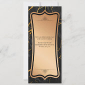 Luxury Metallic | Zwarte Goud Marmer Kaart (Achterkant)