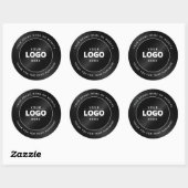 Luxury Minimal Black Logo Business Packaging Ronde Sticker (Vel)