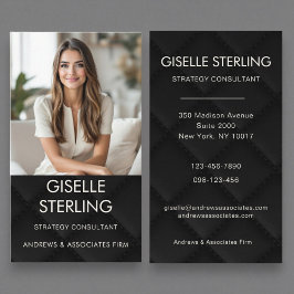 Luxury Minimal Black Professional Photo Visitekaartje