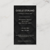 Luxury Minimal Black Professional Photo Visitekaartje (Achterkant)