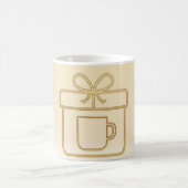 Luxury Minimal Golden Gift Icon Christm Mug, 11 oz Koffiemok (Center)