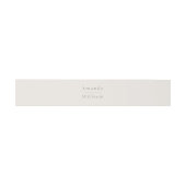 Luxury Minimal Ivory Wedding Belly Band Uitnodigingen Wikkel (Vlak)