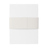 Luxury Minimal Ivory Wedding Belly Band Uitnodigingen Wikkel (Achterkant Voorbeeld)