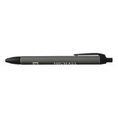 Luxury minimal Modern monogram Zwarte Inkt Pen (Bovenkant)