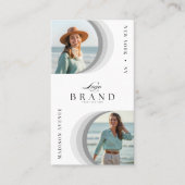 Luxury Minimal Modern Professional 2 Photo Logo Visitekaartje (Voorkant)