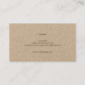 Luxury Minimal Monogram Black Ivory Chic Stylish Visitekaartje (Achterkant)