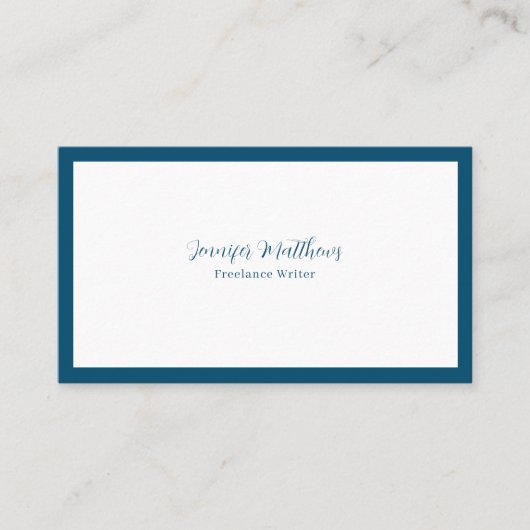 Luxury Minimale Monogram marineblauw Visitekaartje (Voorkant)