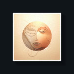 Luxury Minimalist Face Art - Golden Wire Line Art  Canvas Afdruk<br><div class="desc">A stunning piece of modern minimalist art featuring a woman's face rendered in elegant golden wire line art. The delicate gold lines are set against a multi-toned metallic circular backdrop with warm copper and bronze hues. This sophisticated design blends organic feminine curves with industrial metallic finishes, making it a perfect...</div>