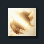 Luxury Minimalist Golden Disc - Elegant Abstract B Canvas Afdruk<br><div class="desc">A sophisticated minimalist composition featuring a large, textured metallic gold disc centered among fluid, sweeping brushstrokes. This elegant art piece plays with light and shadow on a warm cream background, creating a sense of "quiet luxury". Perfect for contemporary office decor, high-end living rooms, or any modern space seeking a touch...</div>