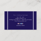Luxury Minimalist Ivory Boutique Business Card Visitekaartje (Voorkant)
