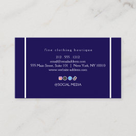 Luxury Minimalist Ivory Boutique Business Card Visitekaartje