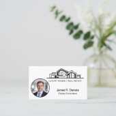 Luxury Minimalist Real Estate Chic Professional Visitekaartje (Staand voorkant)