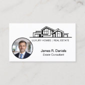 Luxury Minimalist Real Estate Chic Professional Visitekaartje (Voorkant)