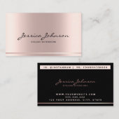 Luxury minimalist Rosegold Eyelash Lashes Visitekaartje (Voorkant / Achterkant)