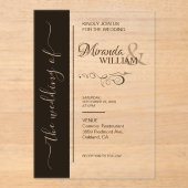 Luxury Minimalist Typography Wedding  Acryl Uitnodigingen (Voorkant)