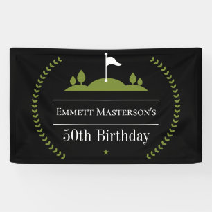 Luxury Modern 50th Birthday Golfer Party Golf Spandoek