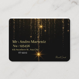 Luxury Modern Black and Gold Professional Business Visitekaartje