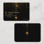 Luxury Modern Black and Gold Professional Business Visitekaartje (Voorkant / Achterkant)