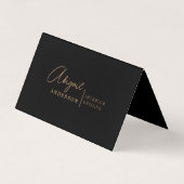 Luxury Modern Black en Gold Brown professional Visitekaartje (Voorkant)