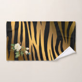 Luxury Modern Black Gold Roos Tigar Bad Handdoek (Handdoek)