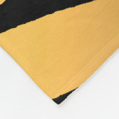 Luxury Modern Black Gold Roos Tigar Fleece Deken (Hoek)