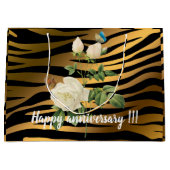 Luxury Modern Black Gold Roos Tigar Groot Cadeauzakje (Voorkant)