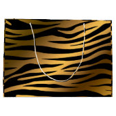 Luxury Modern Black Gold Roos Tigar Groot Cadeauzakje (Achterkant)
