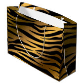 Luxury Modern Black Gold Roos Tigar Groot Cadeauzakje (Achterkant Gekanteld)