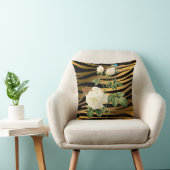 Luxury Modern Black Gold Roos Tigar Kussen (Stoel)