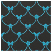 Luxury Modern Blue Natural Floral Butterfly Stof (Close Up)