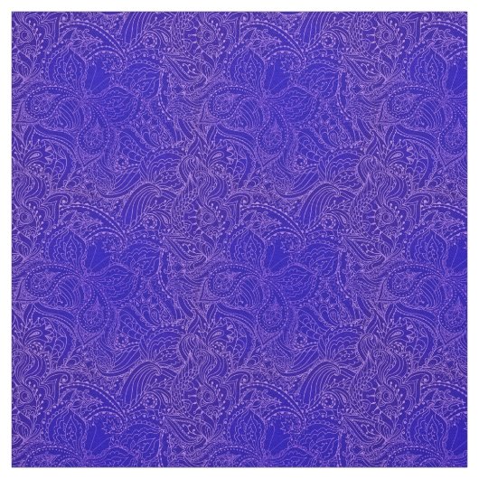 Luxury Modern Blue Natural Floral Butterfly Stof (Swatch)