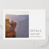 Luxury Modern Bold Names Photo Save the Date Folie Uitnodiging (Achterkant)