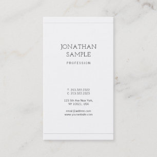 Luxury Modern Clean Design Elegant Plain Trendy Visitekaartje