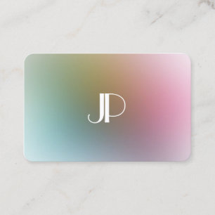 Luxury Modern Colorful Elegant Monogram Sjabloon Visitekaartje