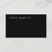 Luxury Modern Elegant Black Gold Stylish Visitekaartje (Voorkant)